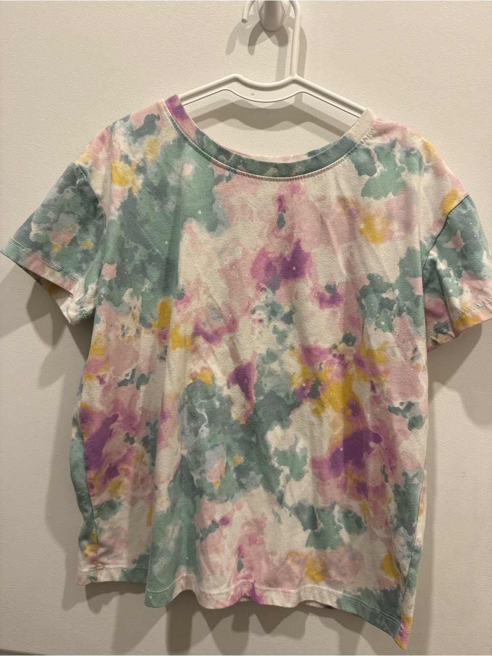 Cat & Jack Pastel Tie-Dye Short Sleeve Tee - Mint, Lavender, Pink, Yellow